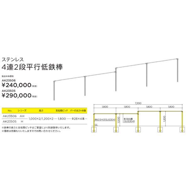 Asano 4連2段平行低鉄棒(AHシリーズ) AK23506 1個 0 | DIY FACTORY 