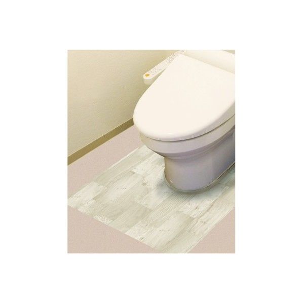 明和グラビア 防水模様替えシート トイレ床用 90cm×80cm Crクリーム 