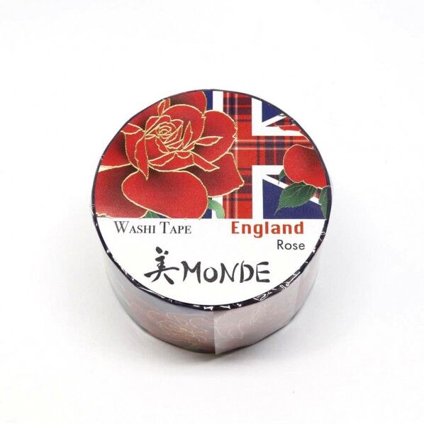 美MONDE マスキングテープ 25mmx5m 祝開店大放出セール開催中 イギリス 1個 即納 最大半額 バラ GR-4026