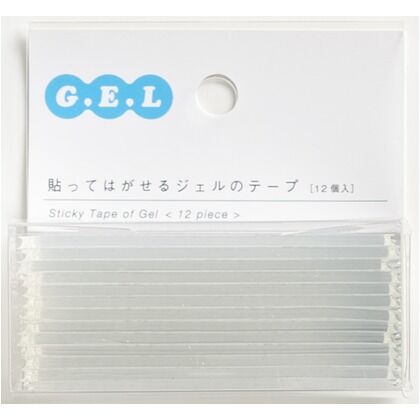春のコレクション 新品未使用 G.E.L 貼ってはがせるジェルのテープ カットテープ クリア 幅72×高20×厚2mm GTC006 12枚 cls.sch.id cls.sch.id