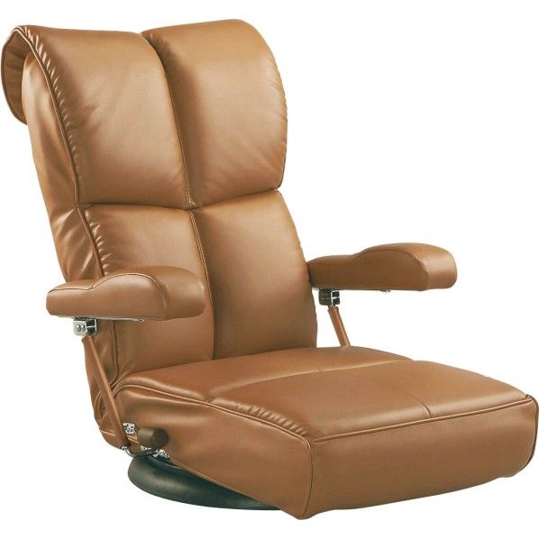 響 スーパーソフトレザー座椅子 ポンプ肘付き座椅子 YS-C1367HR 最も優遇の ブラウン 1個 【期間限定お試し価格】
