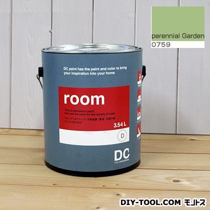 DCペイント かべ紙に塗る水性塗料Room 新しく着き 室内壁用ペイント 0759 大人気の Perennial 約3.8L Garden