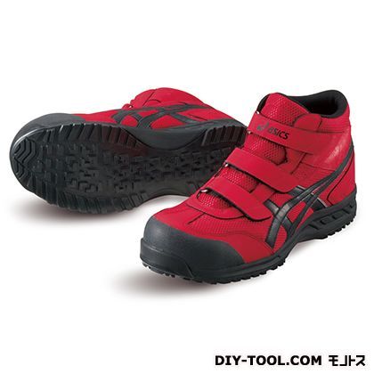 【気質アップ】 世界的に アシックス 作業用靴ウィンジョブ 42S レッド×ブラック FIS42S.2390 23.0 23.0cm