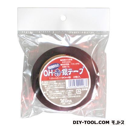 コンパル OH・赤銀テープ 赤×銀 12mm巾×90m巻